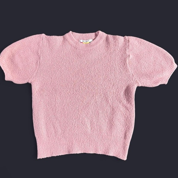 Korean Pink Puff Sleeve Sweater | BBAL JU NO CHO | Soft Knit - Picture 2 of 6